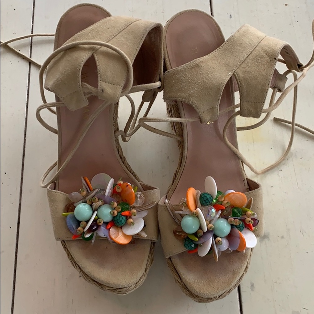 Stuart Weitzman Double Wedge Espadrilles
